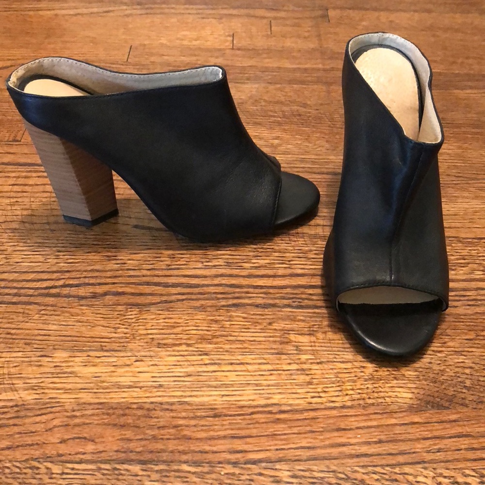 Black Mules, never been worn!
